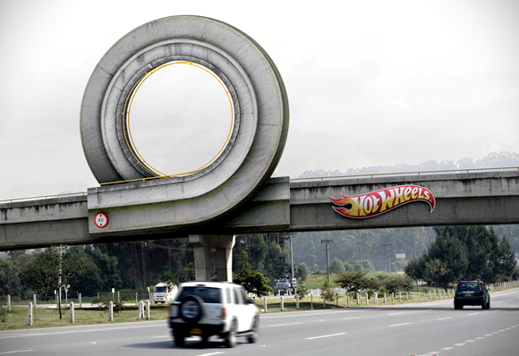 Clever Advertising: Real Life Hot Wheels Track Loop